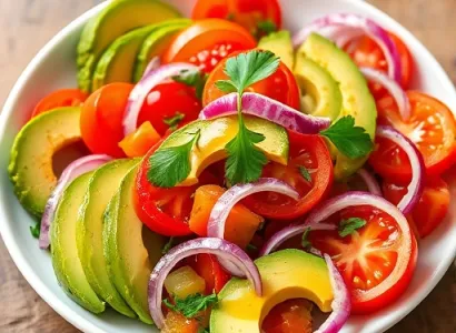 Salade d'avocat et de tomates