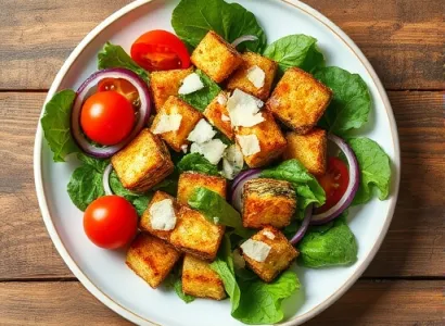 Salade d'aubergines croustillantes