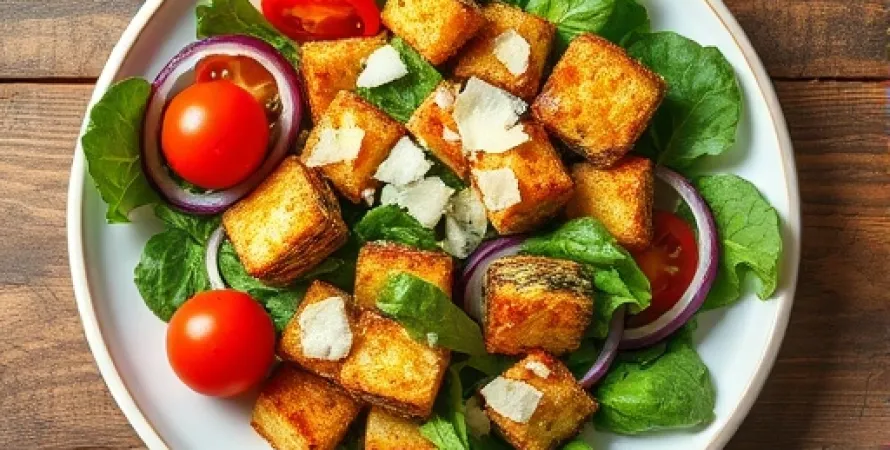 Salade d'aubergines croustillantes