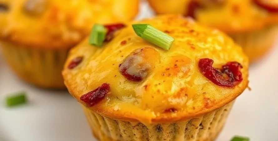 Muffins salés au cheddar et tomates confites