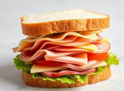 Sandwich Américain au Jambon et Fromage