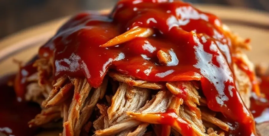 Porc effiloché maison à la sauce barbecue