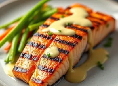 Saumon grillé au wasabi