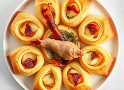 Bouchées au lard et fromage frais
