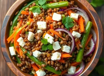 Salade de lentilles vertes à la feta