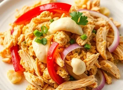 Salade de poulet au curry et chipotle