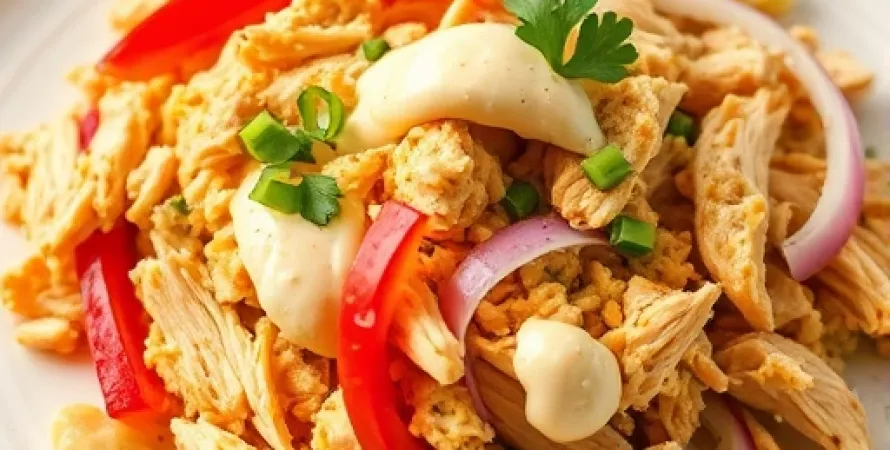 Salade de poulet au curry et chipotle