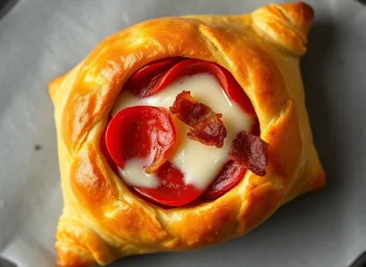 Roulés farcis au pepperoni et bacon