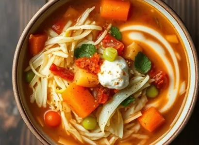 Soupe hongroise au chou et légumes
