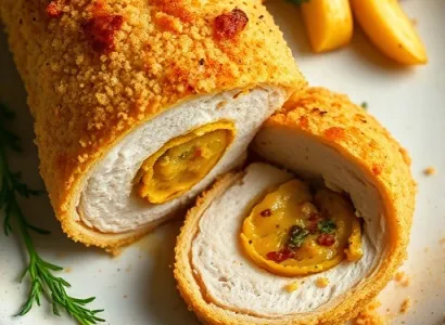Poulet Korma Roulé au Beurre d'Ail