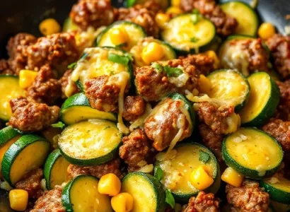 Sauté de courgettes et bœuf à la mexicaine