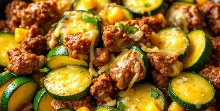 Sauté de courgettes et bœuf à la mexicaine