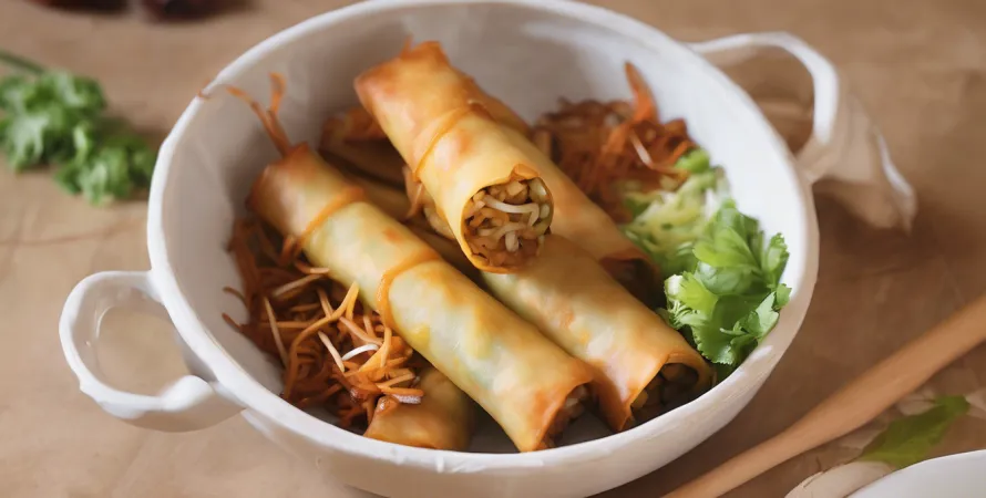 Rouleaux Lumpia croustillants au four