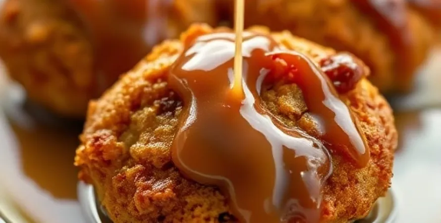Boulettes de banane au caramel
