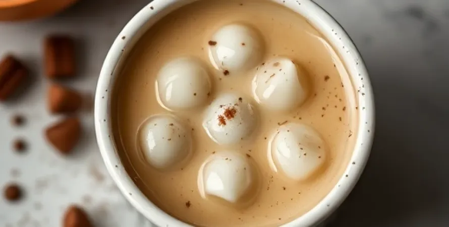 Pudding au tapioca et café