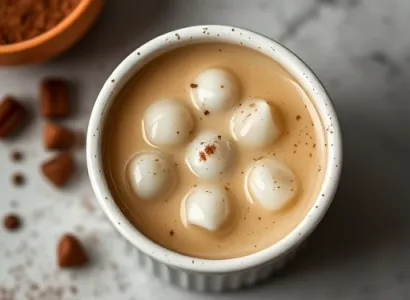 Pudding au tapioca et café