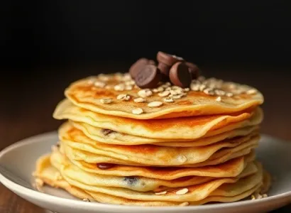 Crêpes à l'avoine et pépites de chocolat