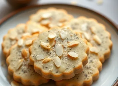 Biscuits sablés aux amandes et graines de pavot