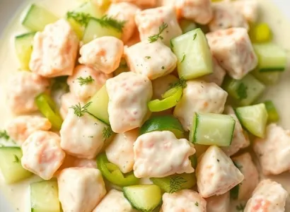 Salade de crabe à la crème citronnée