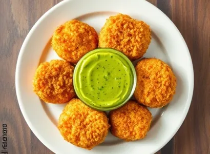 Bouchons de mérou panés et sauce tartare au piment vert