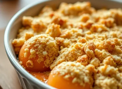Gratin d'abricots à la chapelure