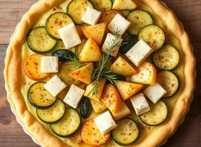 Tarte aux courgettes et pommes de terre