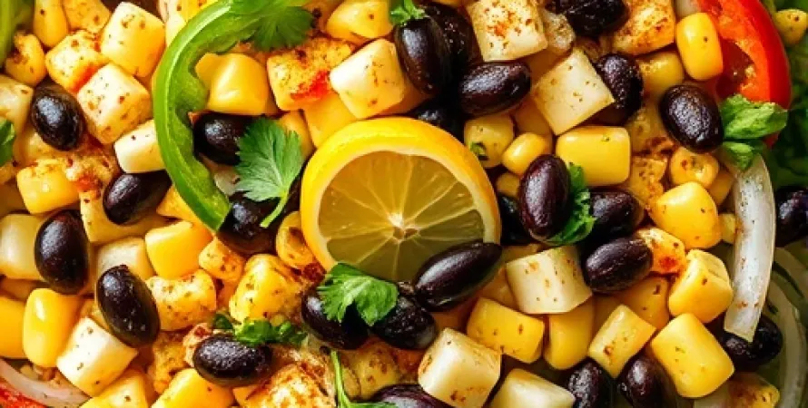 Salade de maïs et haricots noirs