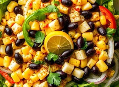 Salade de maïs et haricots noirs