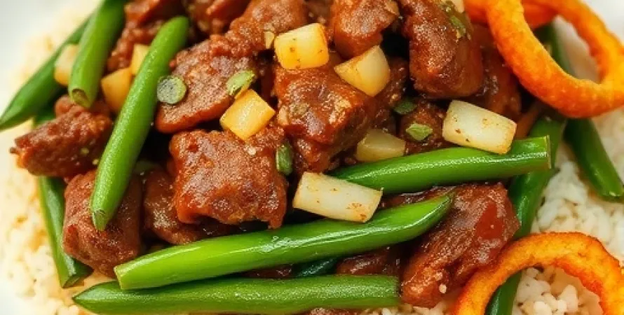 Haricots verts au boeuf