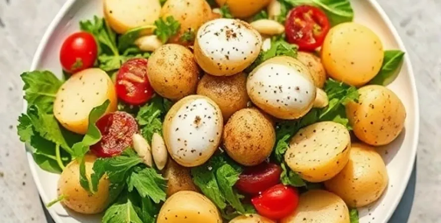 Salade de pommes de terre au lait de mouton et estragon