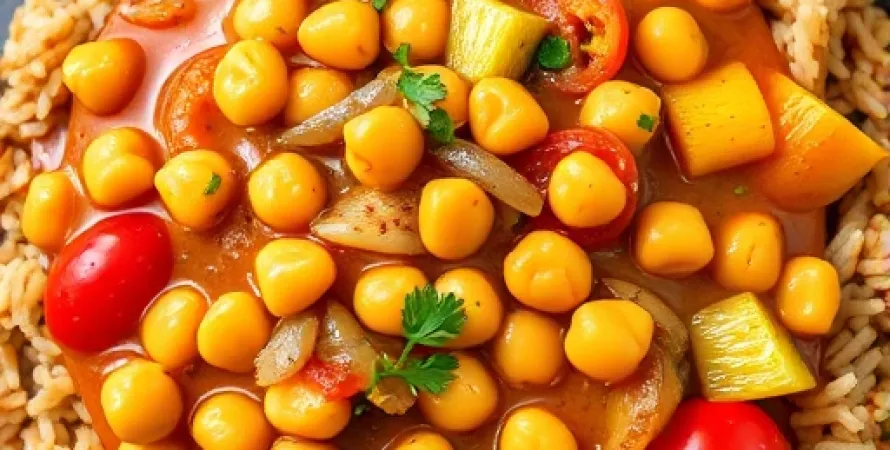 Ragout de pois chiches persillé