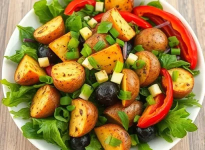 Salade de légumes rôtis
