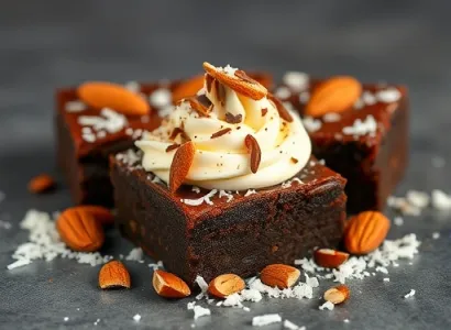 Brownies aux amandes et noix de coco