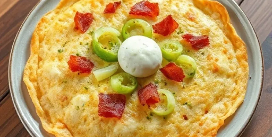Tortilla au fromage et bacon