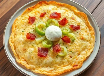 Tortilla au fromage et bacon