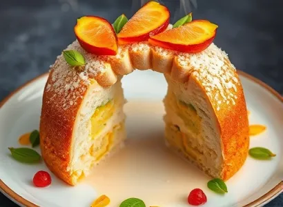 Gâteau arc-en-ciel vapeur