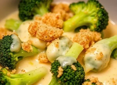Brocolis à la crème fraîche et fromage