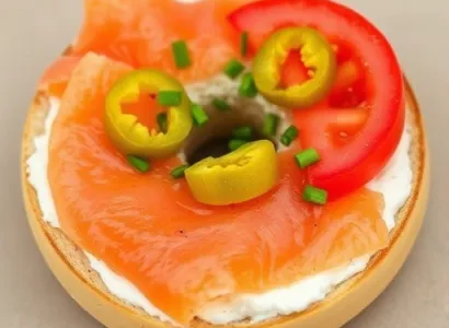Bagel avec saumon fumé