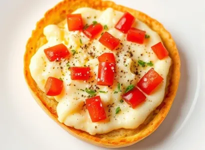 Tartine au fromage et aux piments