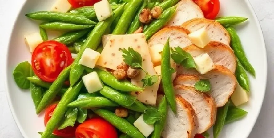 Salade de haricots verts et poulet