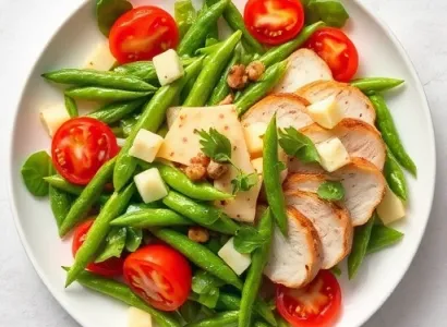 Salade de haricots verts et poulet