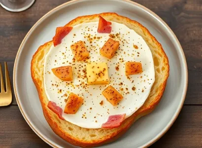 Pain au fromage et jambon