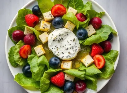 Salade de fromage et cerises