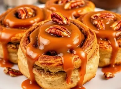 Rouleaux de cannelle au caramel