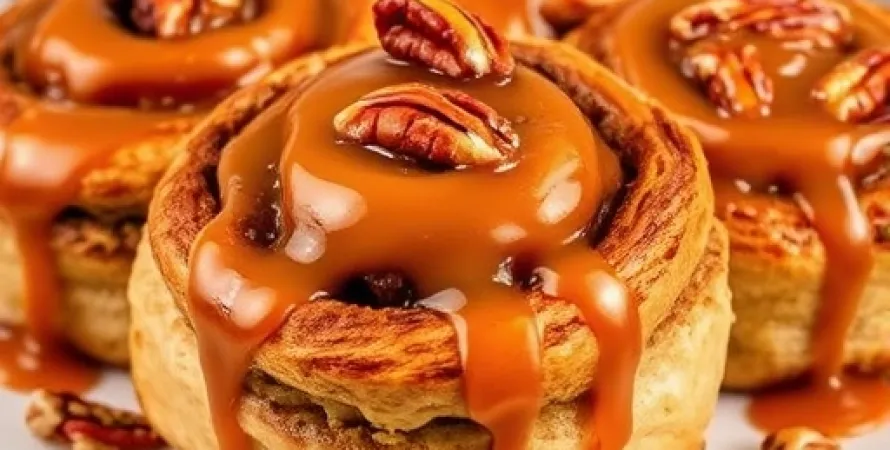 Rouleaux de cannelle au caramel