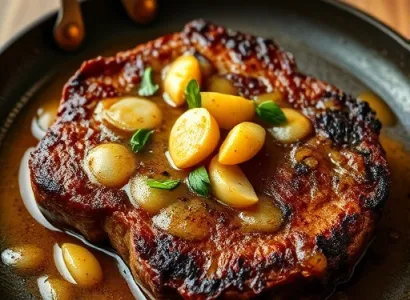 Steak frit au pays et sauce