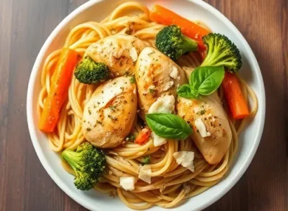 Pâtes ange au poulet