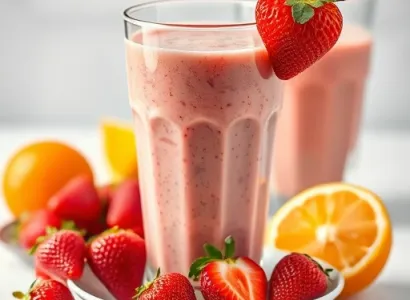 Smoothie aux fraises et gingembre