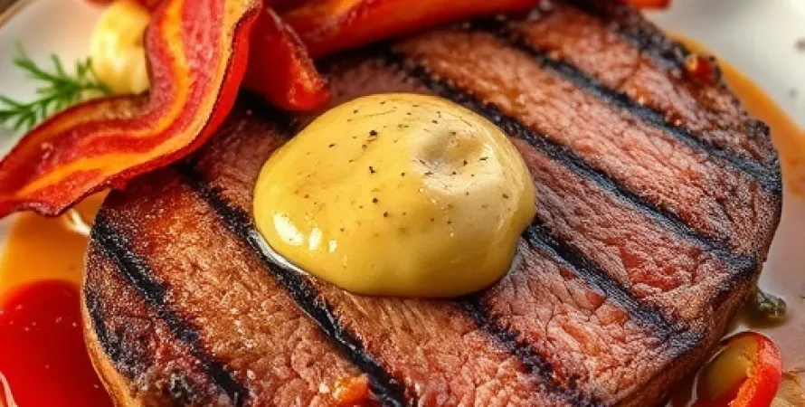 Recette Steak haché au bacon