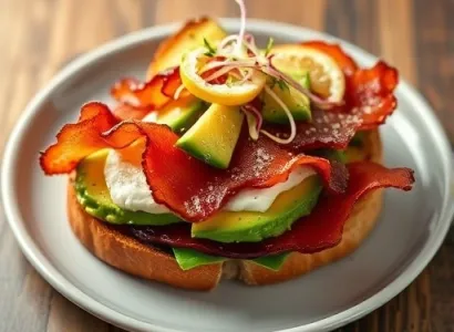 Sandwich au bacon et avocat